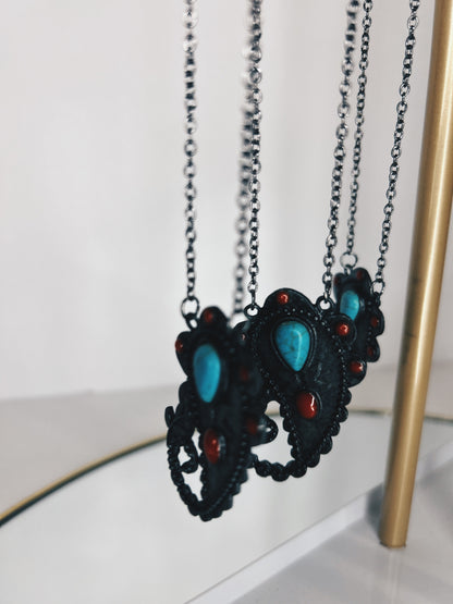 Steel Turquoise Necklace