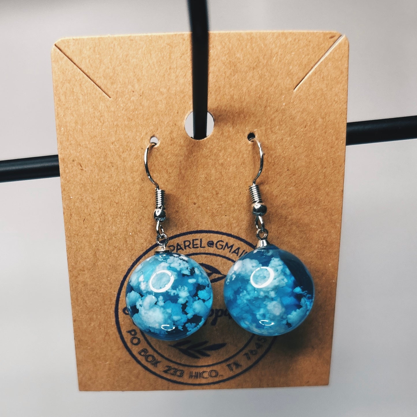 Marble Ball Earrings